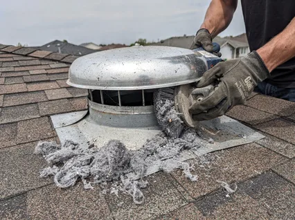 Cleaning Dryer Vent On Roof in Tallmadge