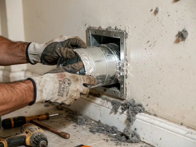 Professional dryer vent repair and installation by Tallmadge Dryer Vent Cleaning in Tallmadge